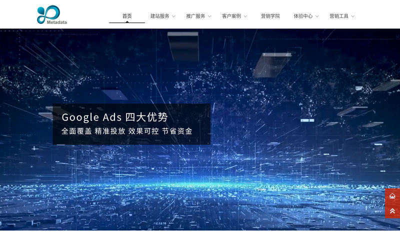 元数官网-海外市场数字营销专家网站快照
