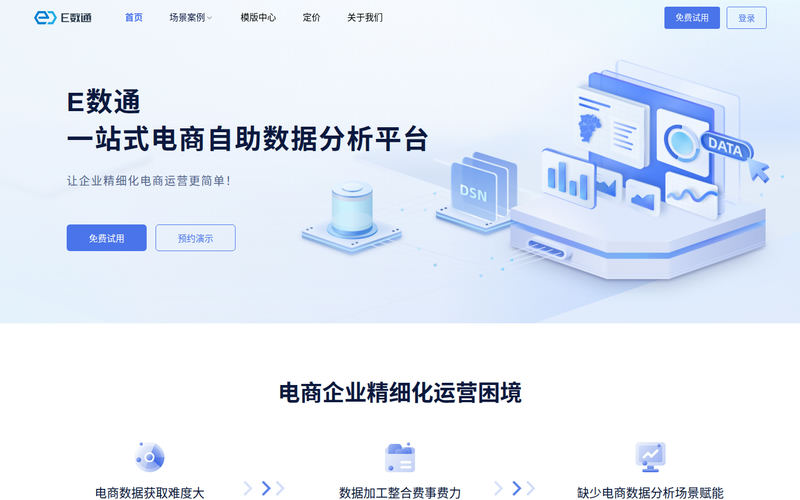 帆软E数通-一站式电商自助数据分析平台网站快照