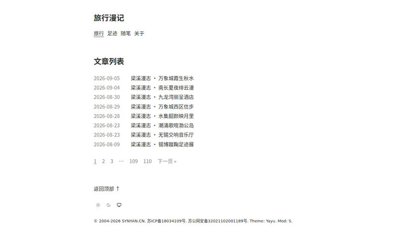 旅行漫记 – Travel Journal网站快照