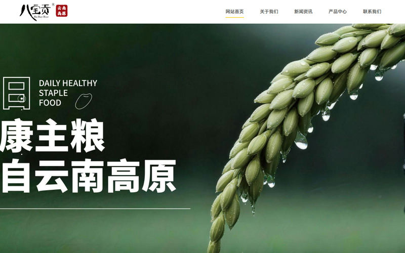 云南八宝贡农业科技发展有限公司网站快照