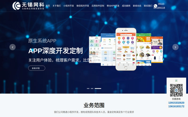 无锡小程序制作,微信商城开发,APP软件定制服务-无锡网科软件有限公司网站快照