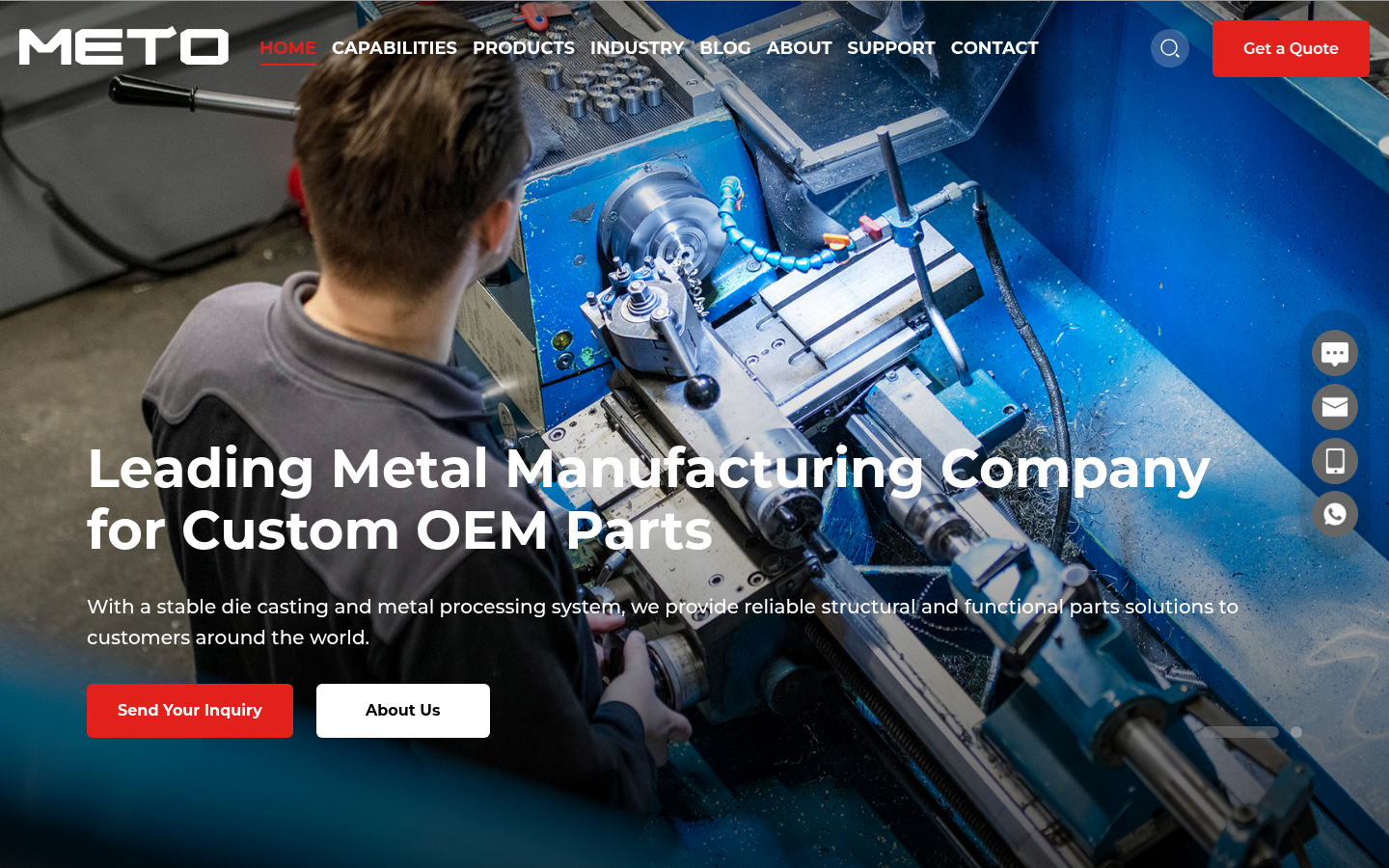 Metal Manufacturing Company | Custom Metal Parts Supplier | Meituo网站快照