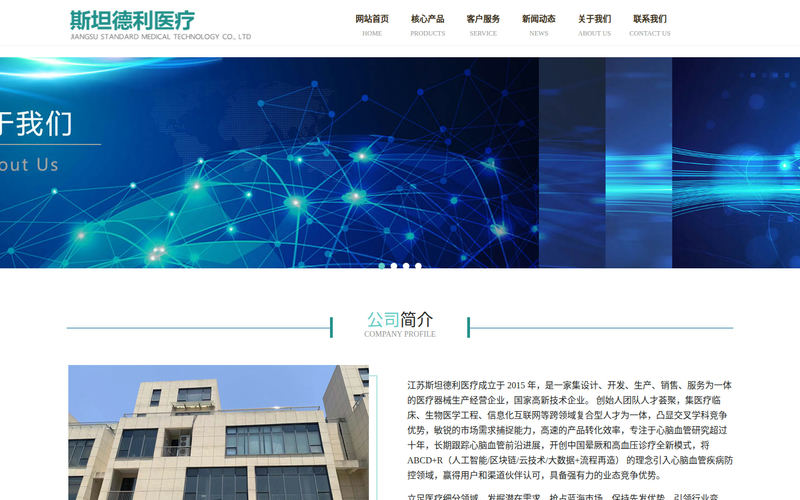 斯坦德利医疗网站快照