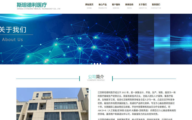 斯坦德利医疗网站快照