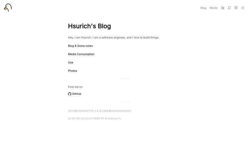 Hsurich's Blog网站快照