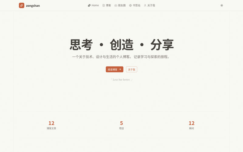 zongshan's Blog网站快照