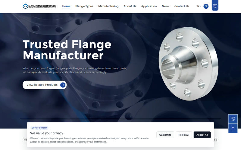 Stainless Pipe Flanges Suppliers, Precision Forgings Factory网站快照