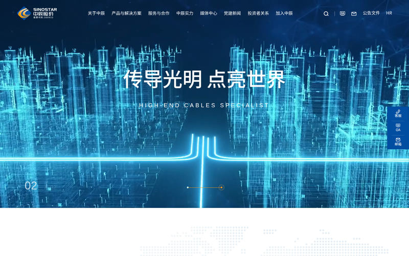 中辰电缆股份有限公司网站快照