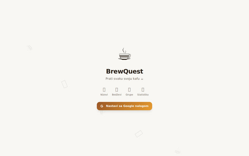 BrewQuest — Prati svaku kafu网站快照