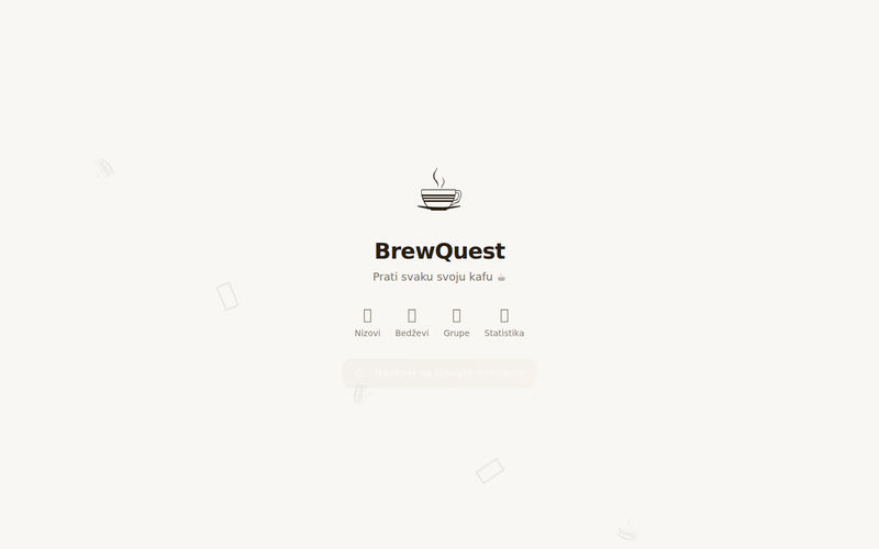 BrewQuest — Prati svaku kafu网站快照