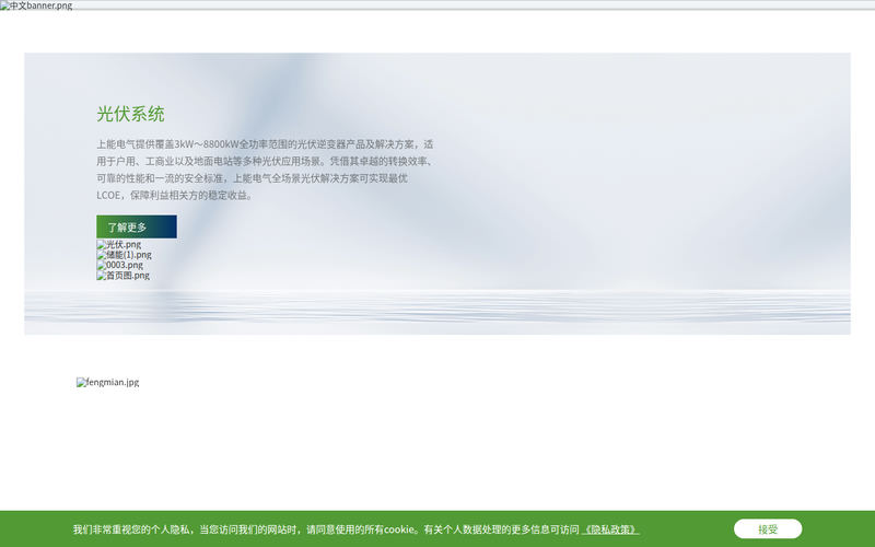 上能电气 | 全球领先的光储解决方案供应商网站快照