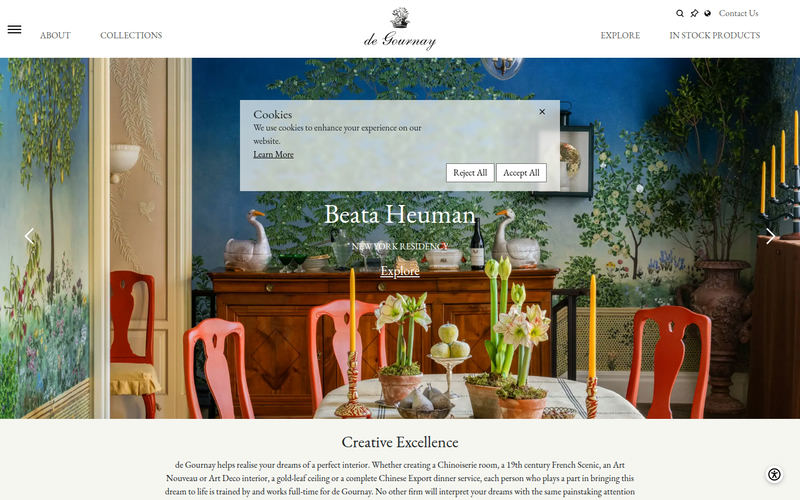 de Gournay- Hand painted wallpaper and fabrics网站快照