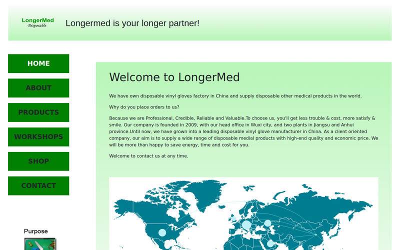 Supply disposable protective products| LongerMed网站快照